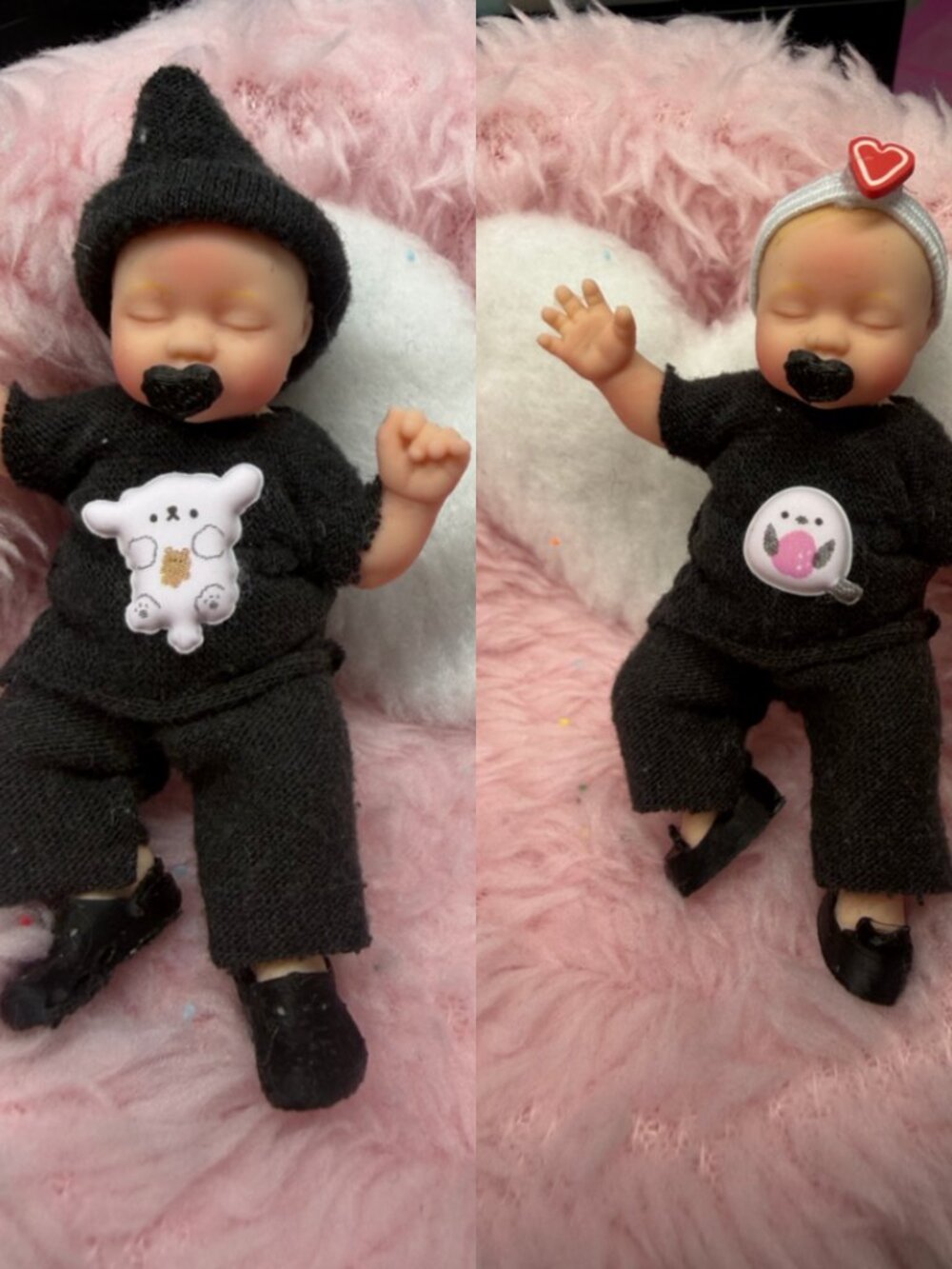 Handmade Mini ZURU Baby Doll Outfit | 2.5 Inch Doll Clothes Set - Black Color